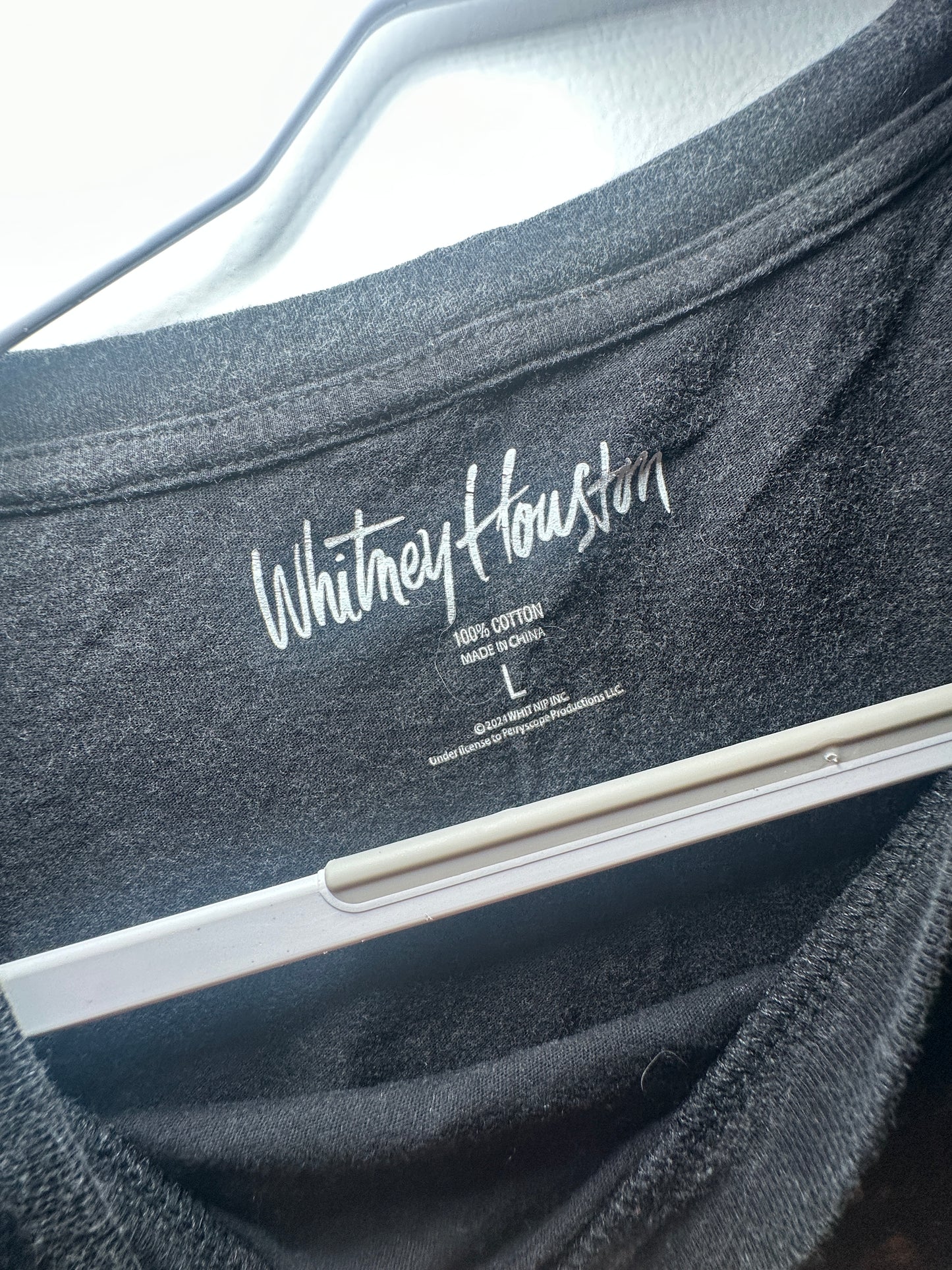 Whitney Houston Graphic T-Shirt – Black (Size Large)