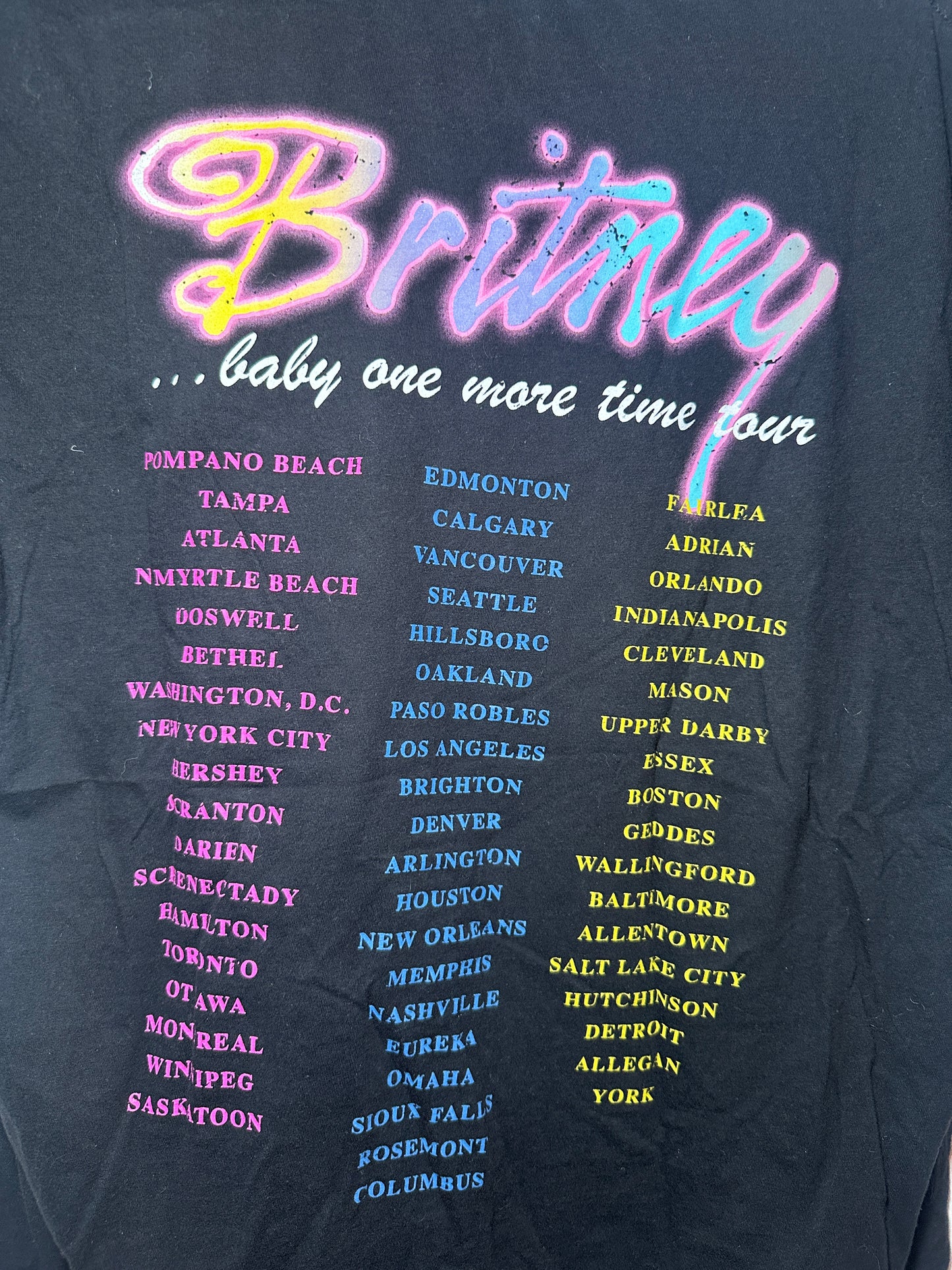 Britney Spears “Baby One More Time” – 1999 World Tour Tee