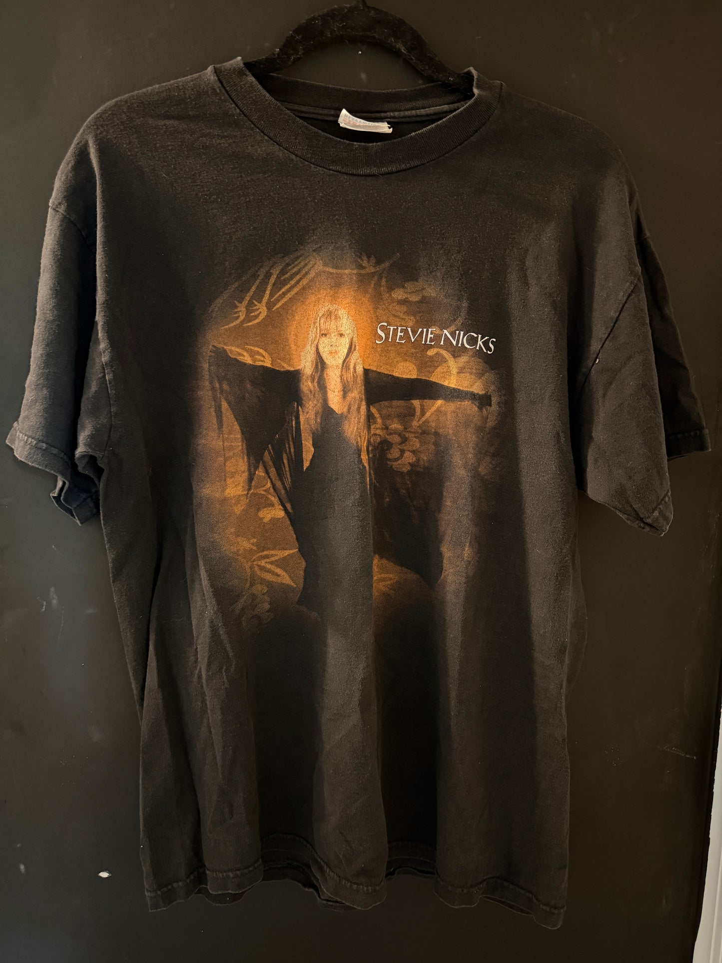 Stevie Nicks 90s Tour Tee (Size L) – Vintage Black Graphic w/ Back Dates