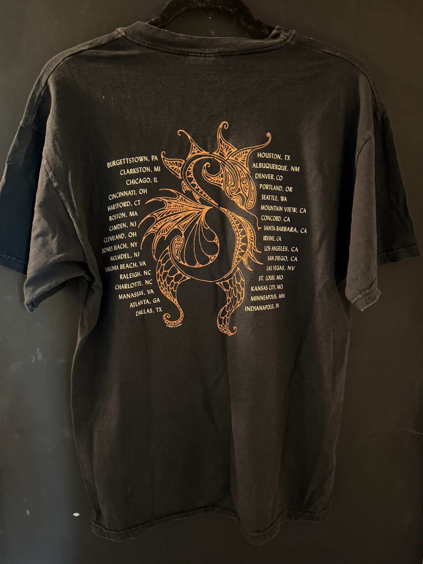 Stevie Nicks 90s Tour Tee (Size L) – Vintage Black Graphic w/ Back Dates