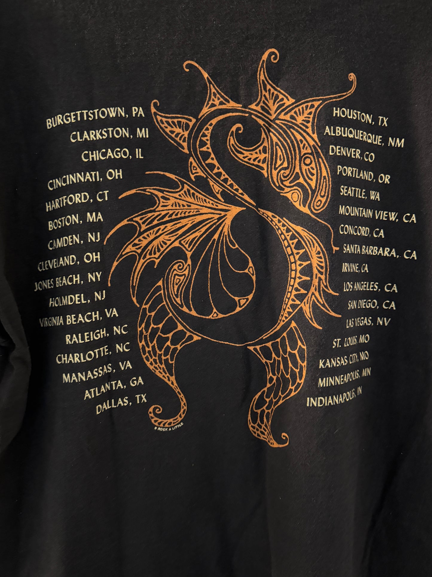 Stevie Nicks 90s Tour Tee (Size L) – Vintage Black Graphic w/ Back Dates