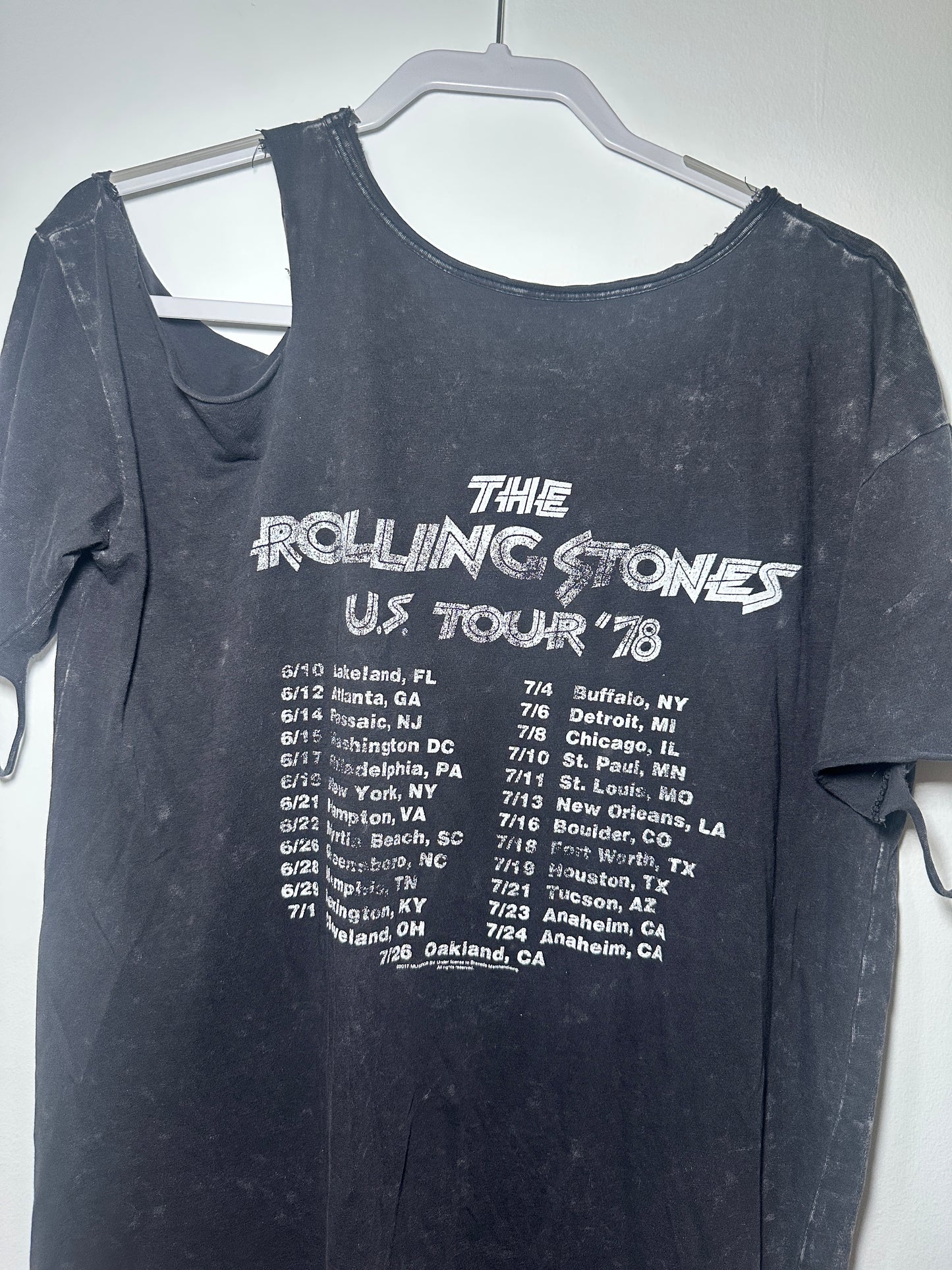 Upcycled Rolling Stones Vintage-Inspired U.S. Tour '78 Tee – Small | Graphic Cotton T-Shirt