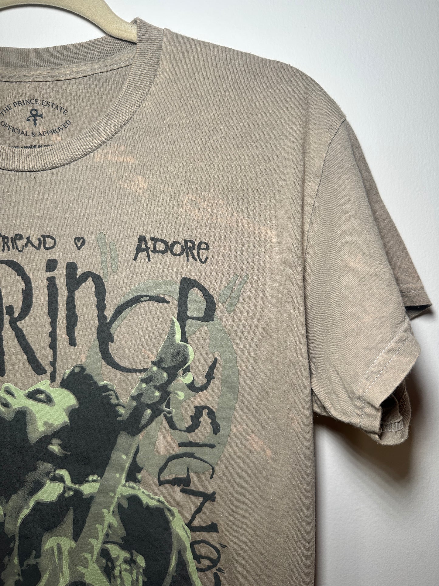 Prince “Adore” Graphic Tee – Small Tan Pop / R&B Shirt