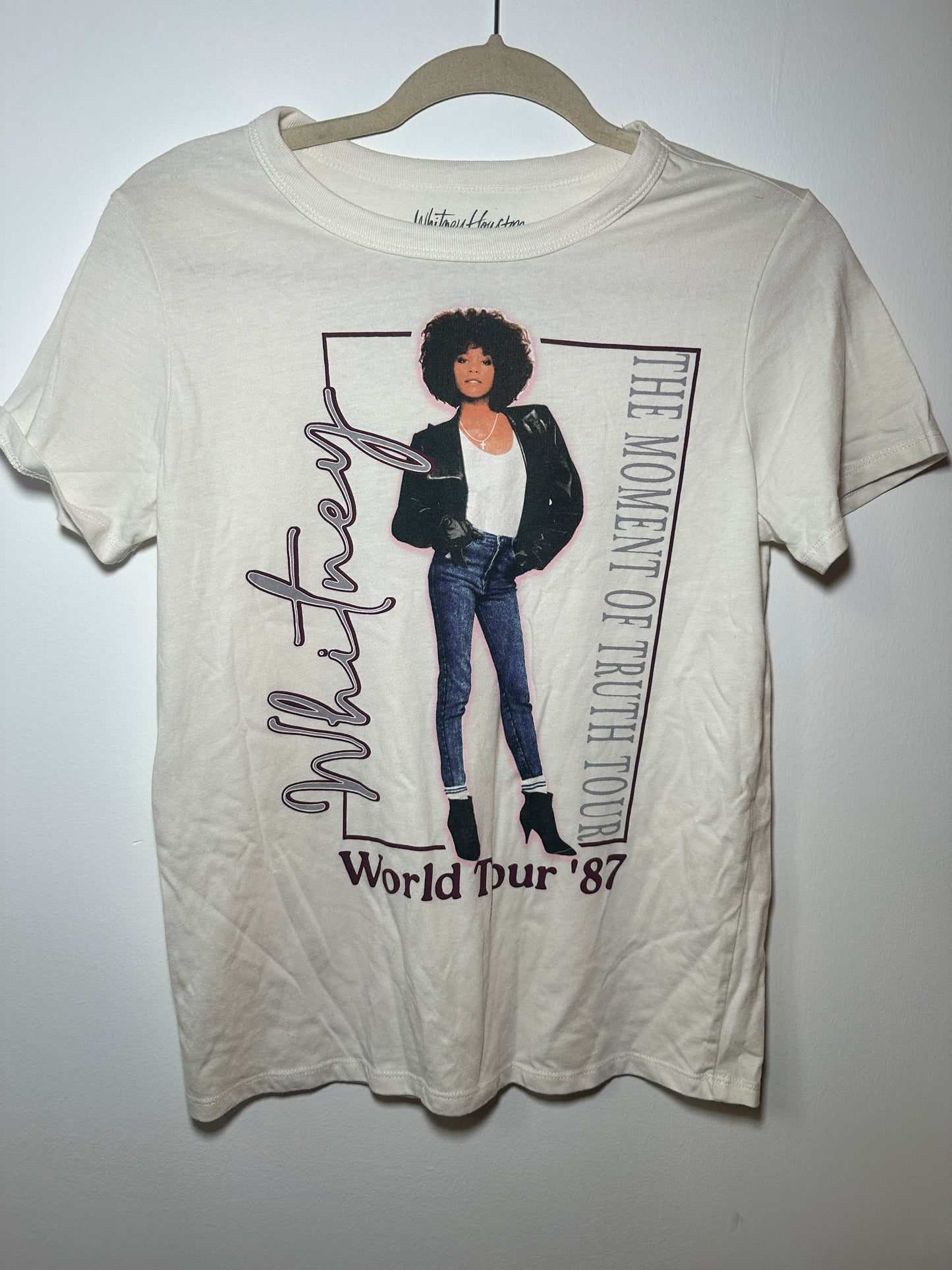 Whitney Houston “The Moment of Truth” World Tour ’87 Graphic Tee – XS | Double-Sided Concert T-Shirt