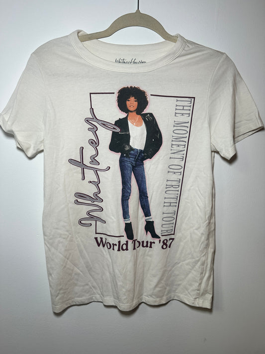 Whitney Houston “The Moment of Truth” World Tour ’87 Graphic Tee – XS | Double-Sided Concert T-Shirt
