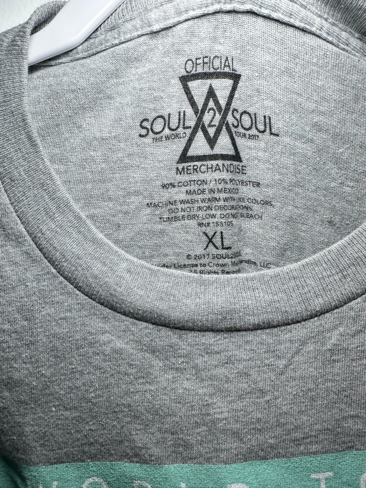 Tim McGraw & Faith Hill “Soul2Soul” 2017 Tour Graphic Tee – XL | Gray Country Music T-Shirt