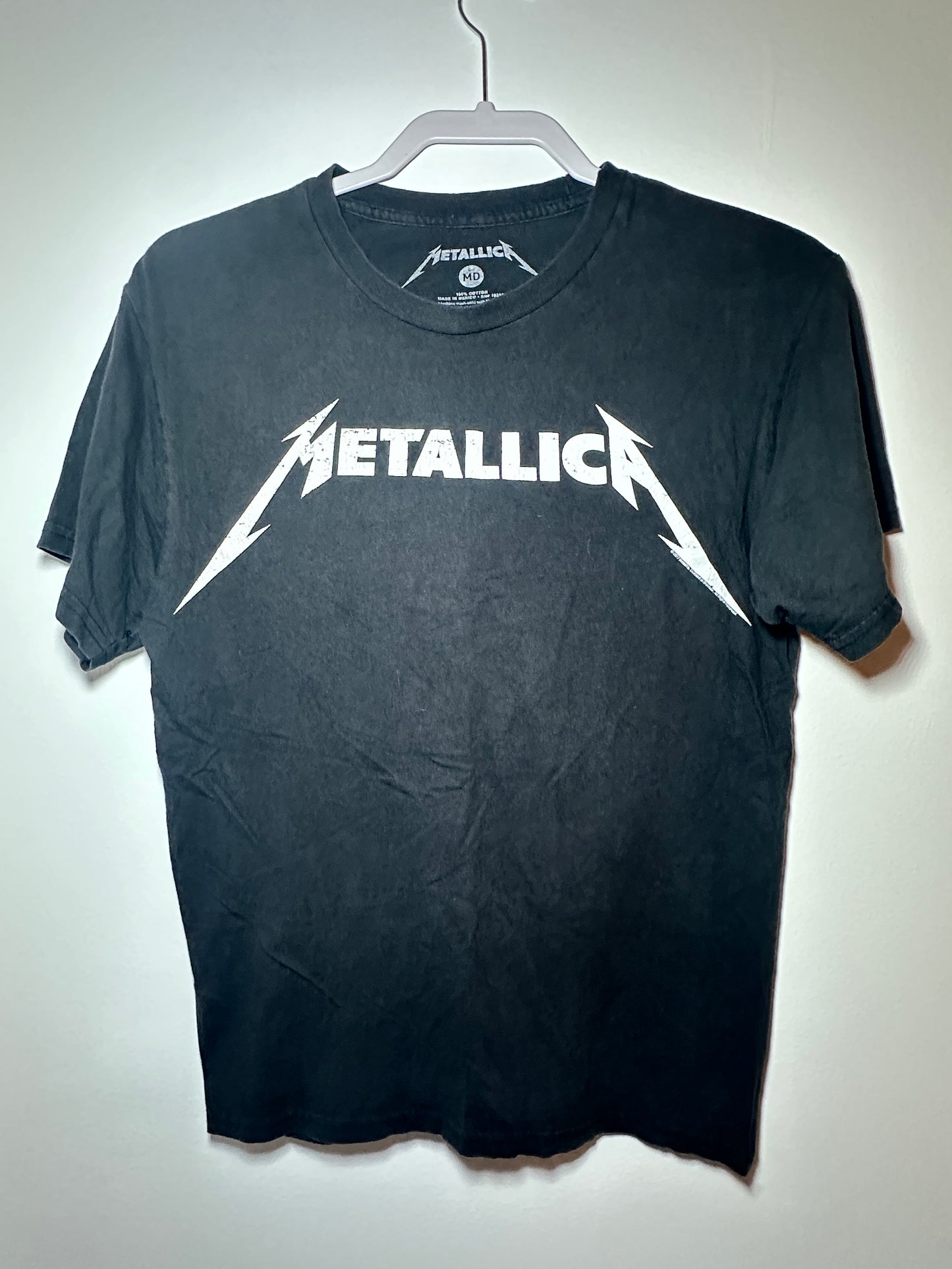Metallica Classic Logo Graphic Tee – 80s/90s | Medium Black Classic Rock Shirt