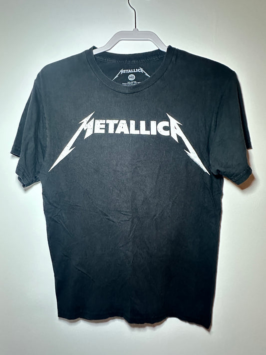 Metallica Classic Logo Graphic Tee – 80s/90s | Medium Black Classic Rock Shirt