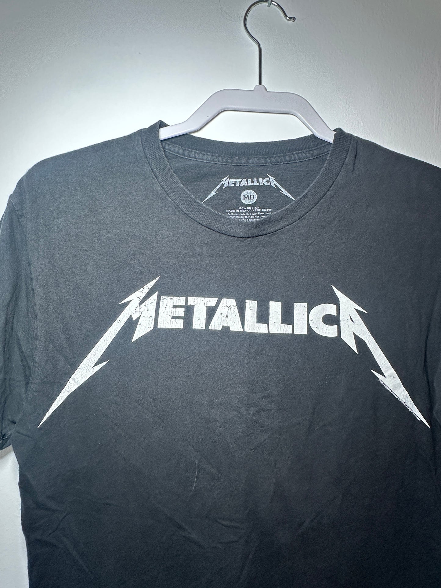 Metallica Classic Logo Graphic Tee – 80s/90s | Medium Black Classic Rock Shirt