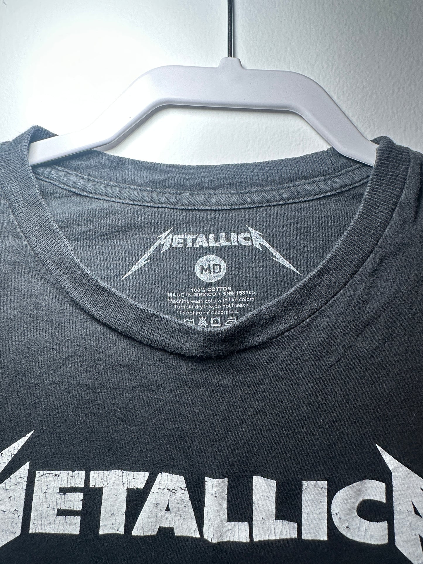 Metallica Classic Logo Graphic Tee – 80s/90s | Medium Black Classic Rock Shirt