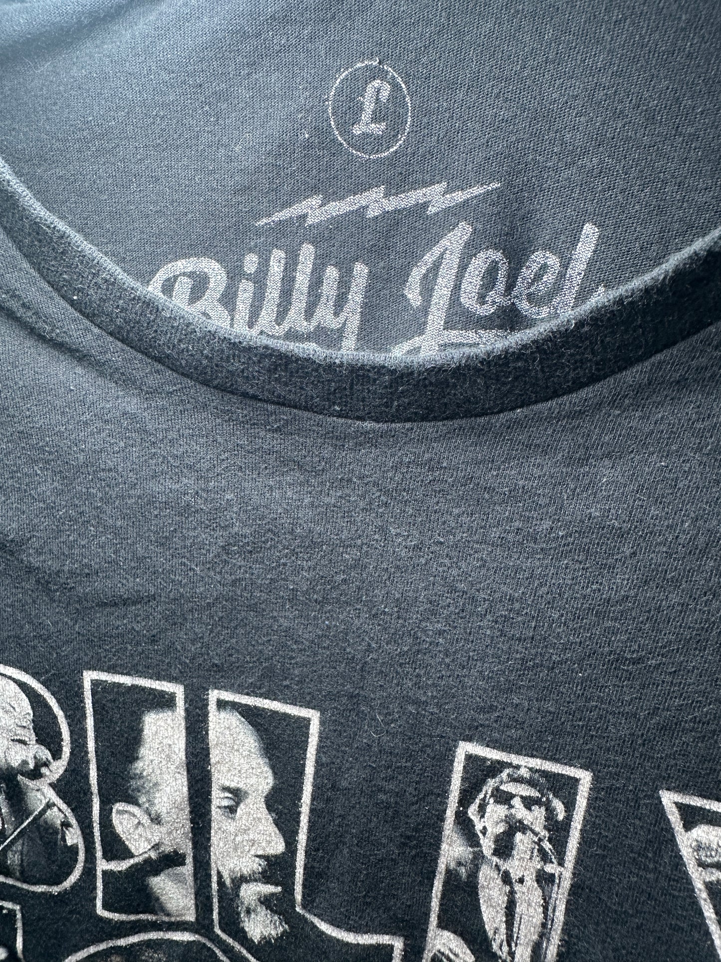 Billy Joel “In Concert” Graphic Tee – Large | Black Concert T-Shirt with Tour Dates