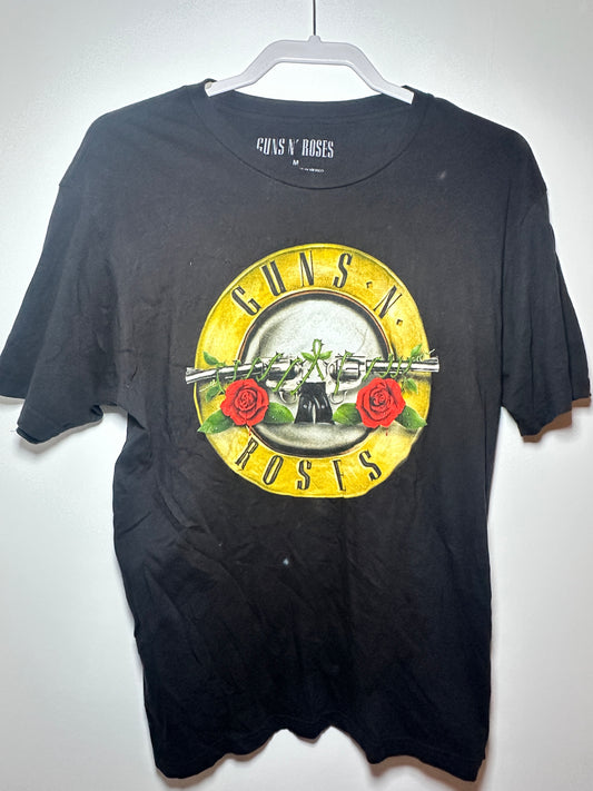 Guns N’ Roses Classic Logo Graphic Tee – 80s/90s | Medium Black Rock Band Shirt