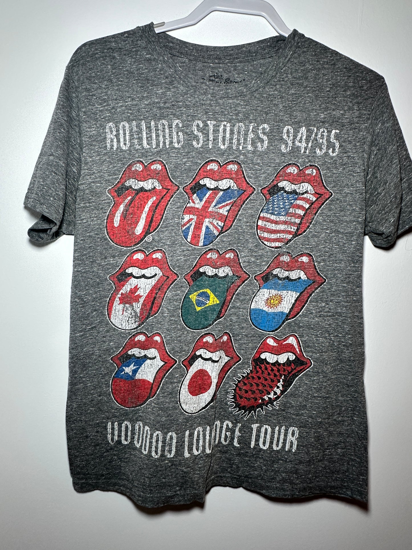 Rolling Stones “Voodoo Lounge Tongues” 1994-1995 Tour Tee – Medium | Black Rock Concert T-Shirt