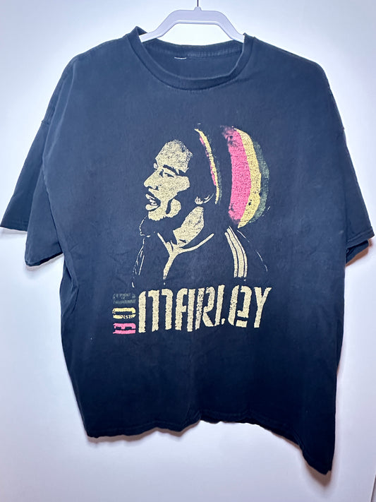 Bob Marley Graphic Tee – Medium | Black Reggae Music T-Shirt (Tagless)