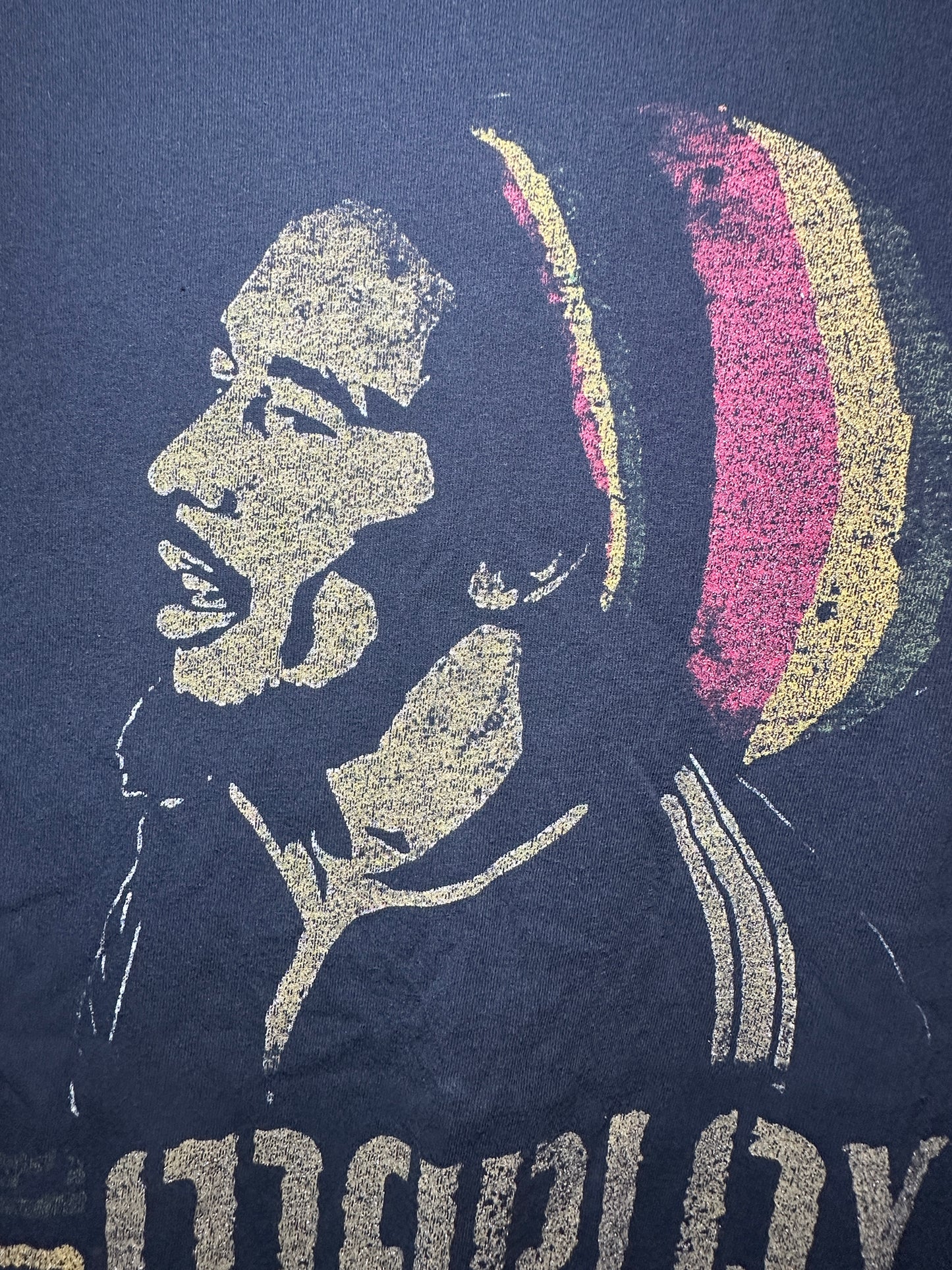 Bob Marley Graphic Tee – Medium | Black Reggae Music T-Shirt (Tagless)