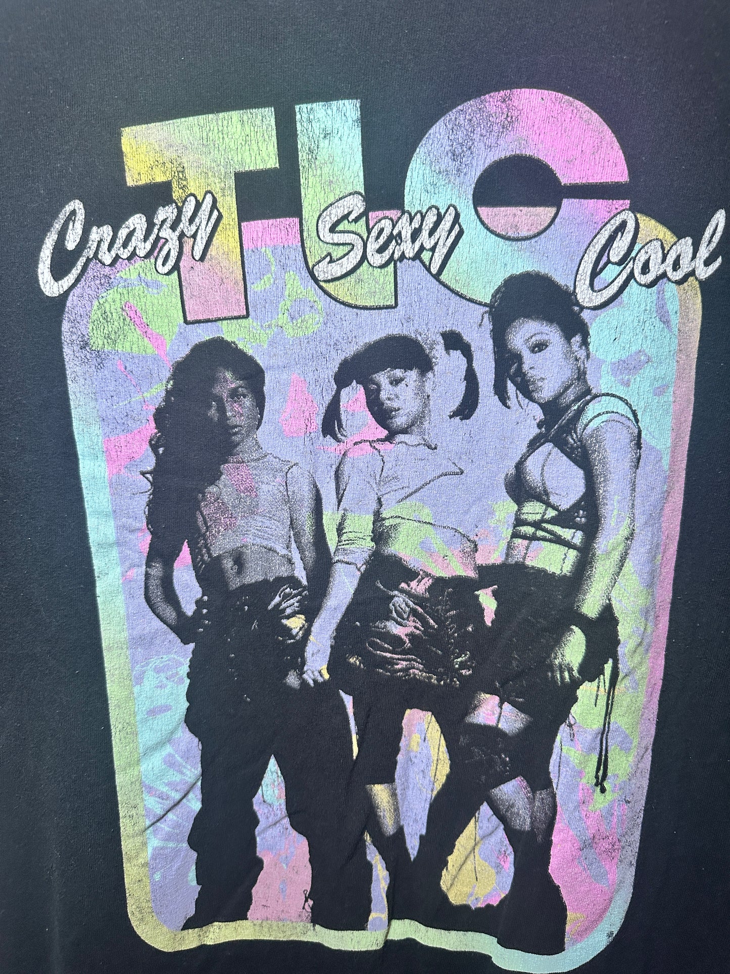 TLC “CrazySexyCool” Retro Graphic Tee – Black (Size L)