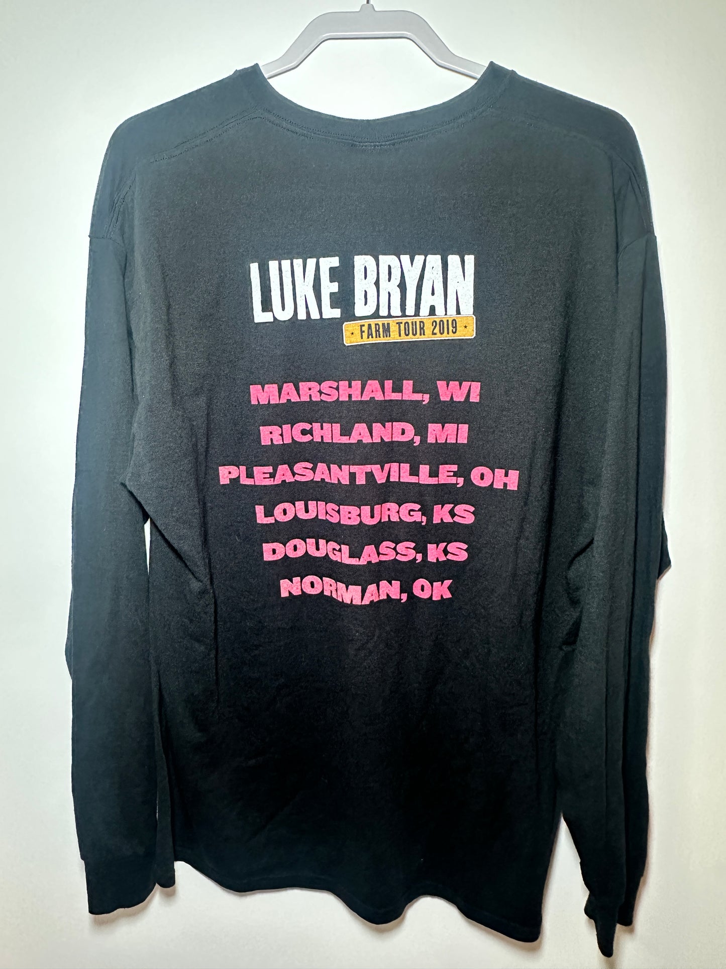 Luke Bryan 2019 Farm Tour Long-Sleeve Tee – XL Black Country Music Shirt