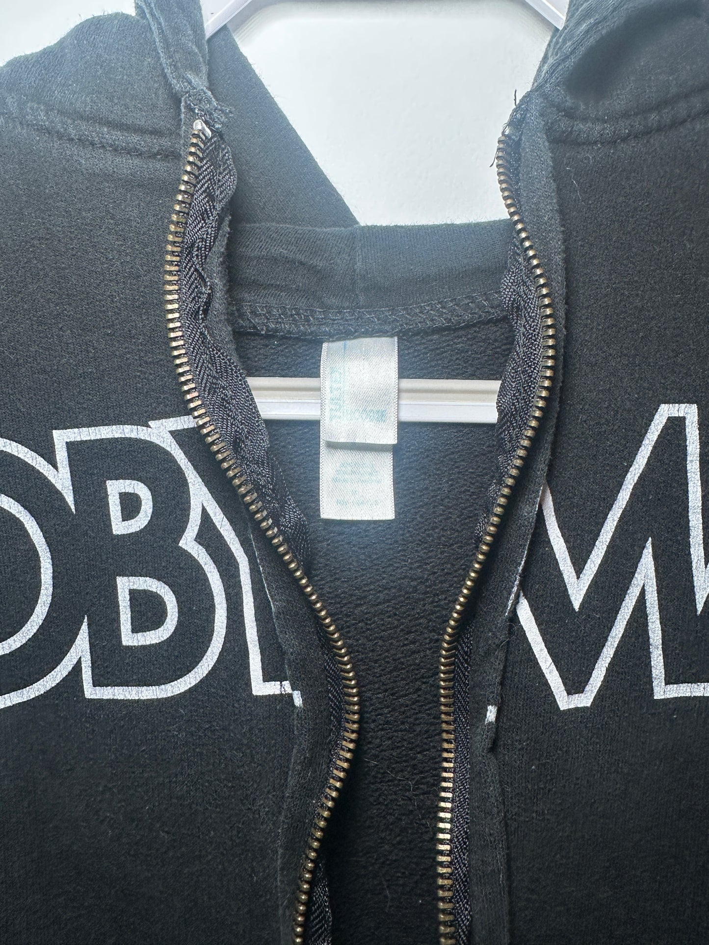 TobyMac Black Zip-Up Hoodie with Boombox Graphic – Size Medium
