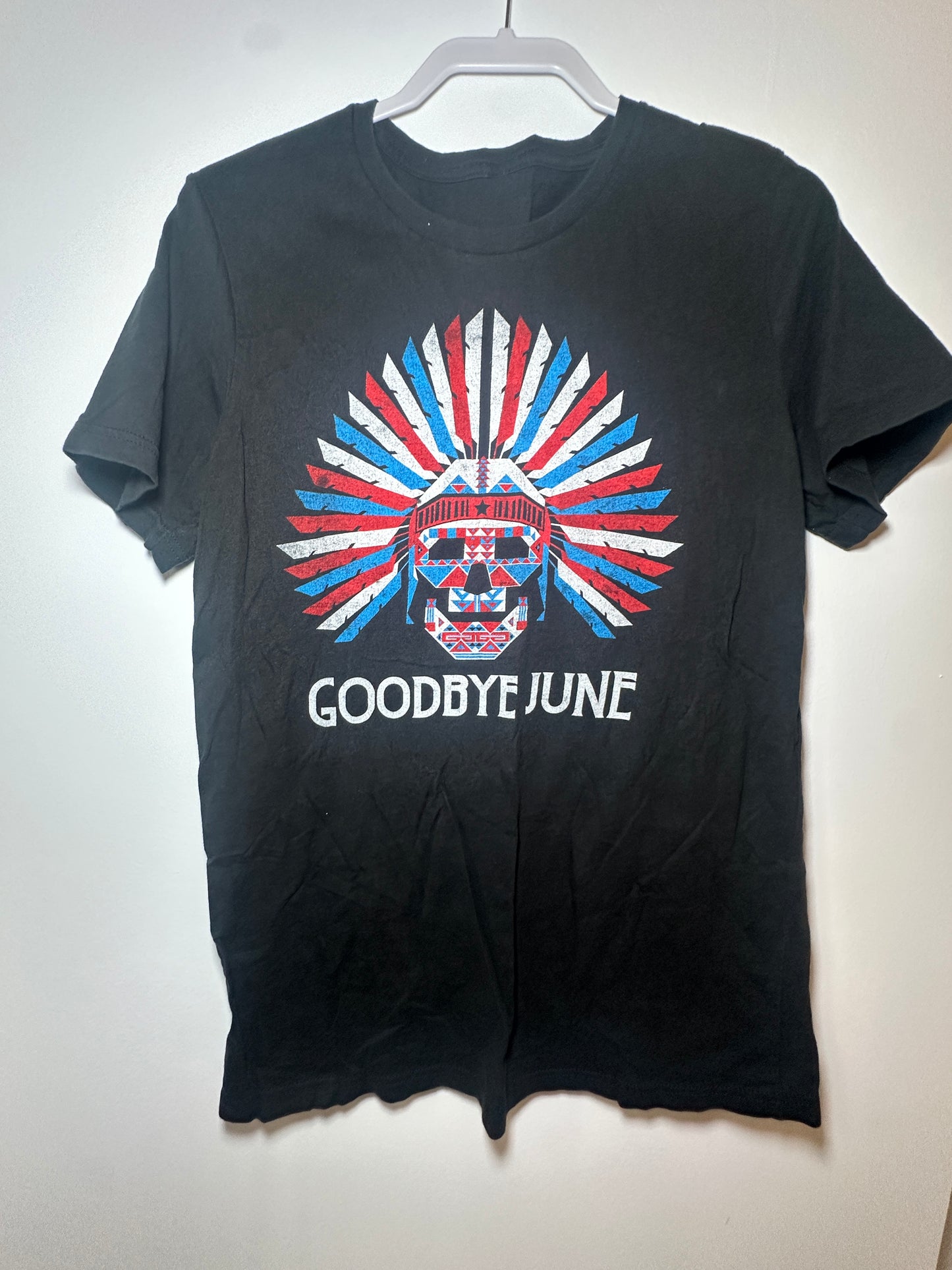 Goodbye June Skull & Headdress Graphic Tee – Black