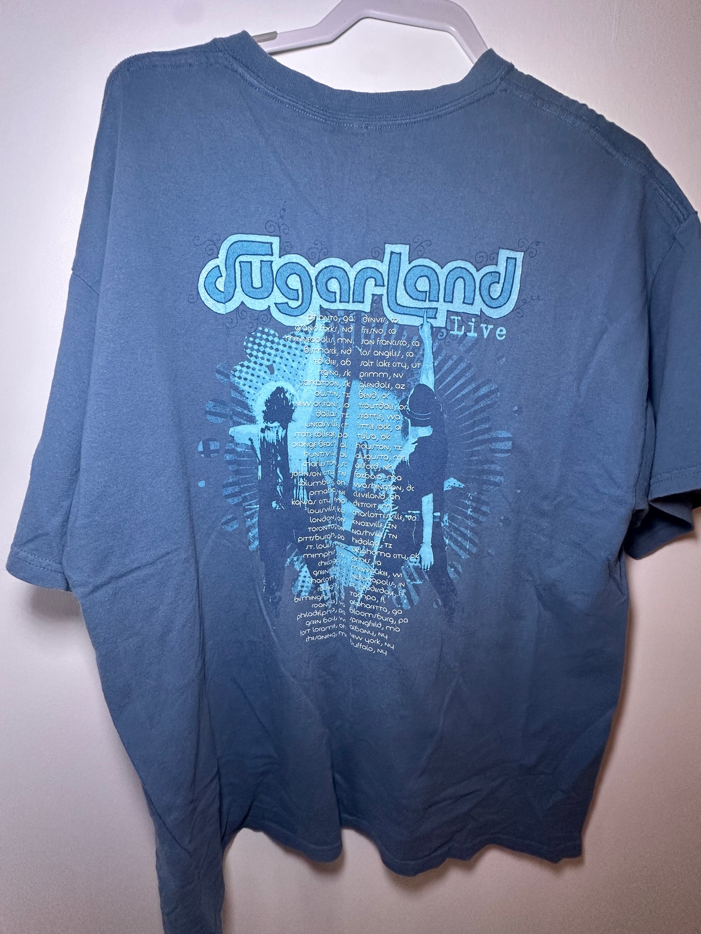 Sugarland Live Concert Graphic Tee – Blue (Oversized, Unisex)