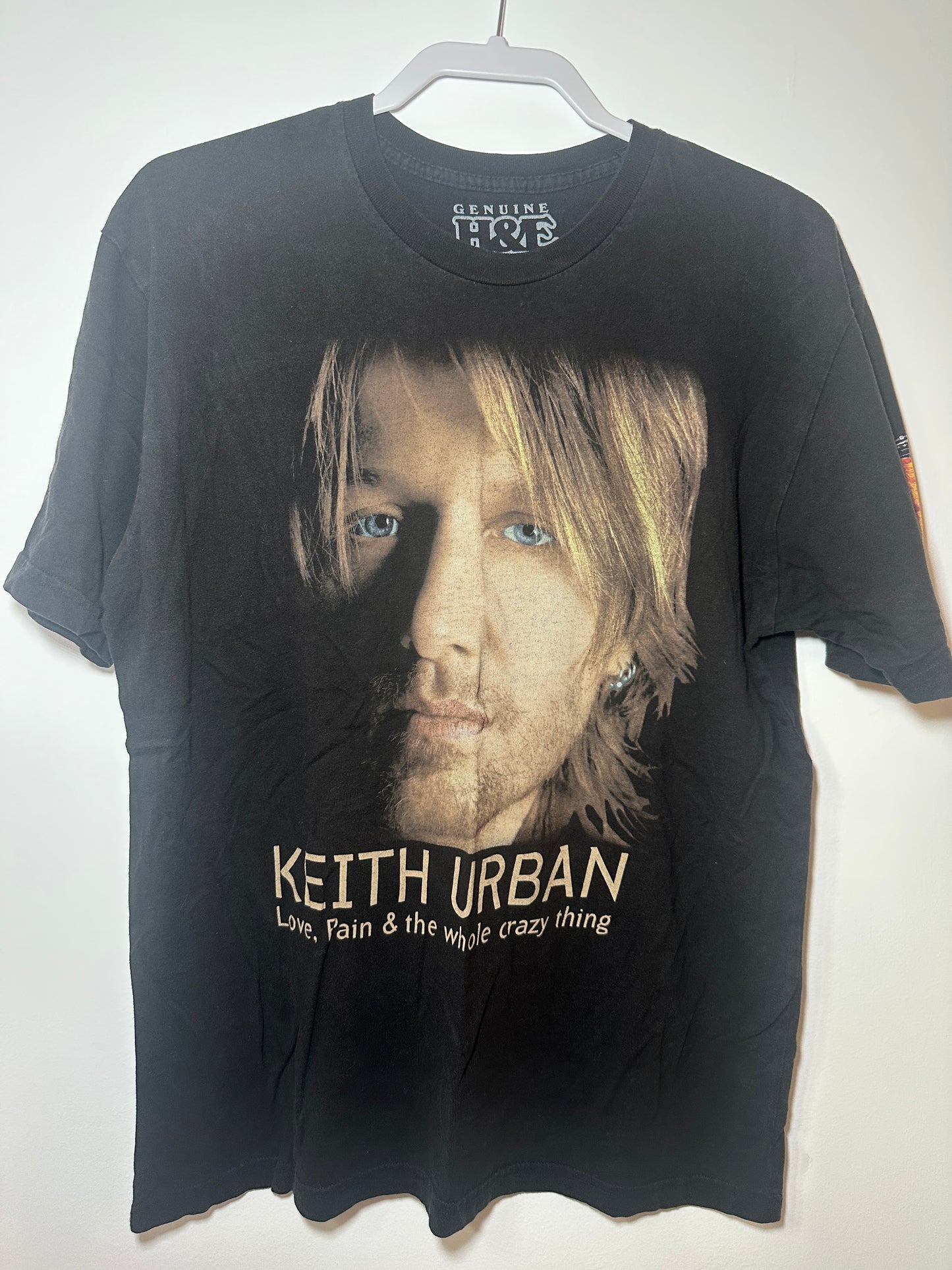 Keith Urban “Love, Pain & the Whole Crazy Thing” 2007 Tour Tee – Large Black Country Music Shirt