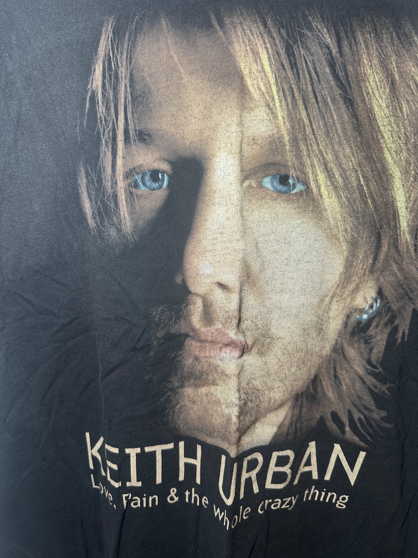 Keith Urban “Love, Pain & the Whole Crazy Thing” 2007 Tour Tee – Large Black Country Music Shirt