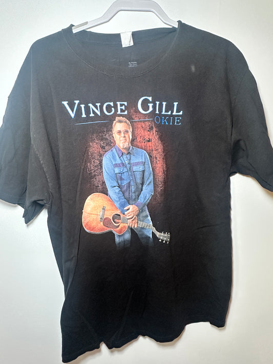 Vince Gill “Okie” Tour T-Shirt – Black (Size XL)