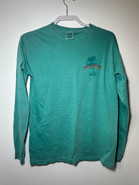 Kenny Chesney “The Big Revival Tour” 2015 Long-Sleeve Tee – Small Blue Country Music Shirt