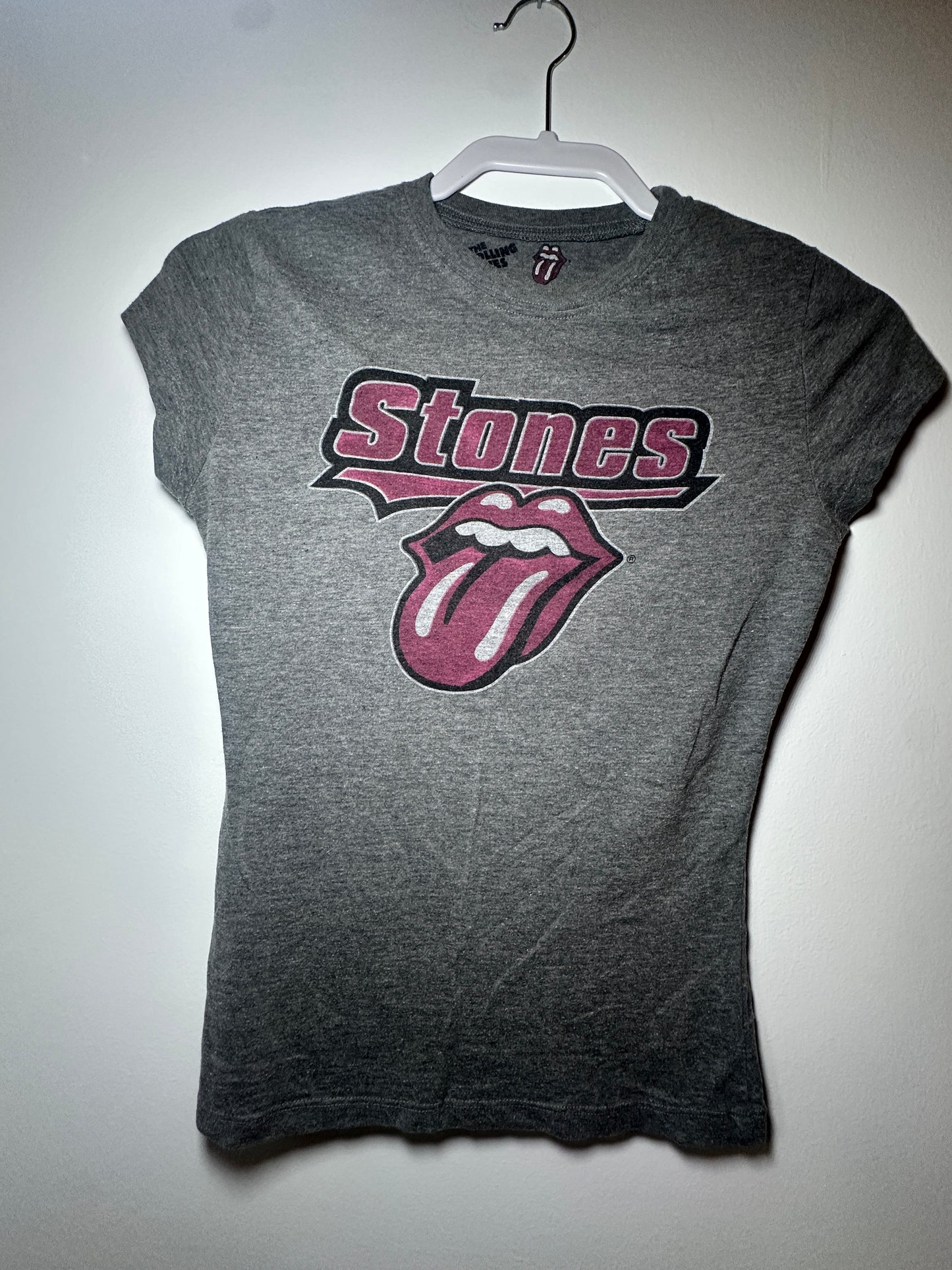 Rolling Stones “Tour 1978” Women’s Graphic Tee – Grey (Slim Fit Small)