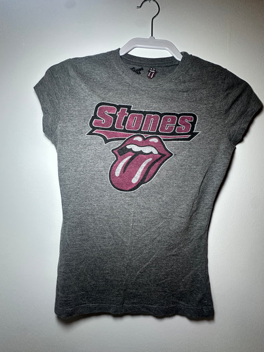 Rolling Stones “Tour 1978” Women’s Graphic Tee – Grey (Slim Fit Small)