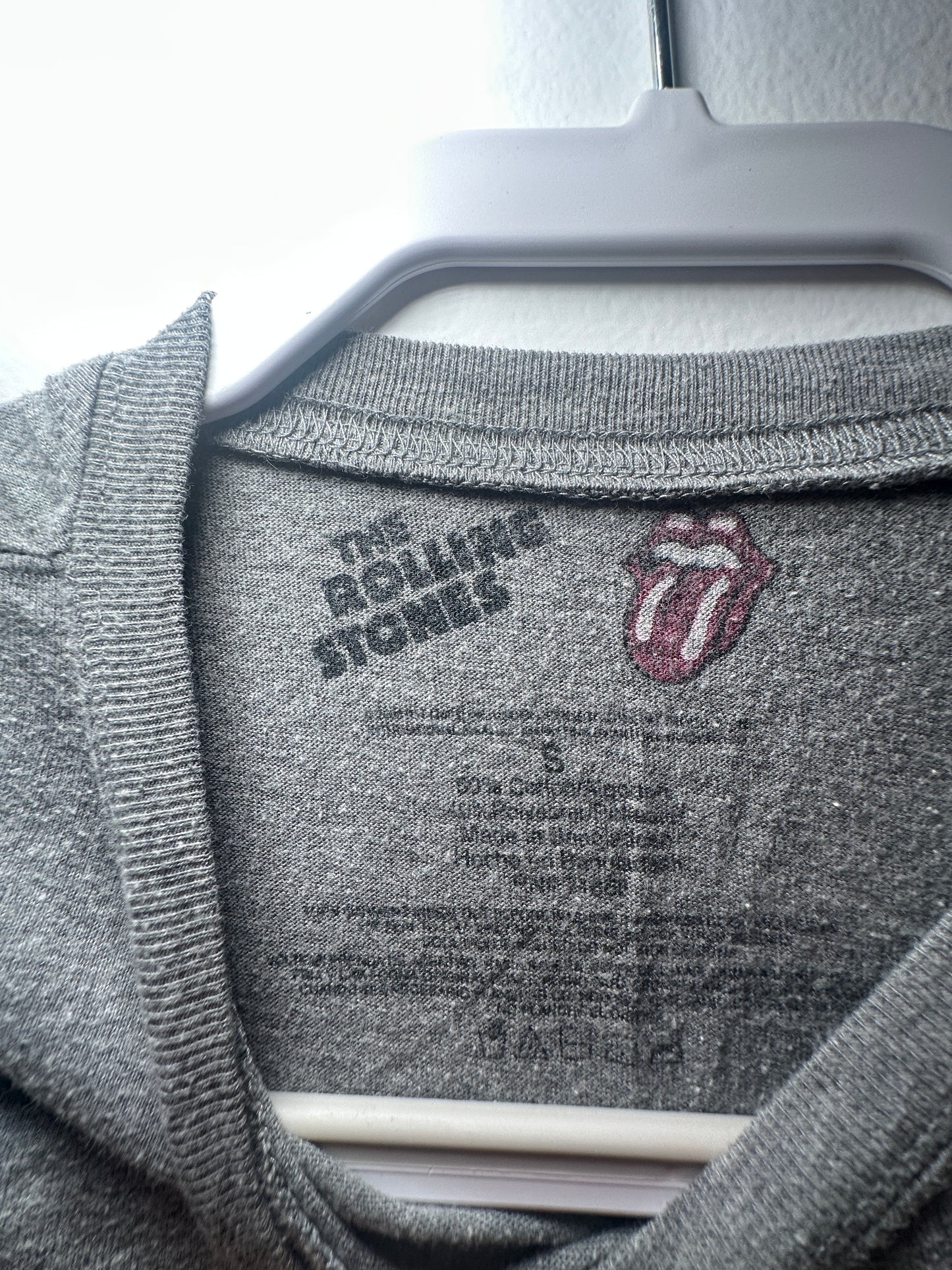 Rolling Stones “Tour 1978” Women’s Graphic Tee – Grey (Slim Fit Small)