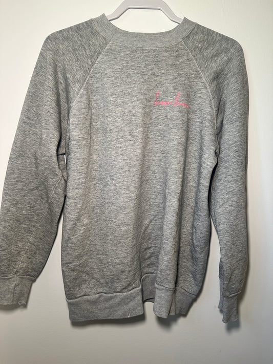 Sawyer Brown Vintage Embroidered Sweatshirt – Grey | Pink Script Logo