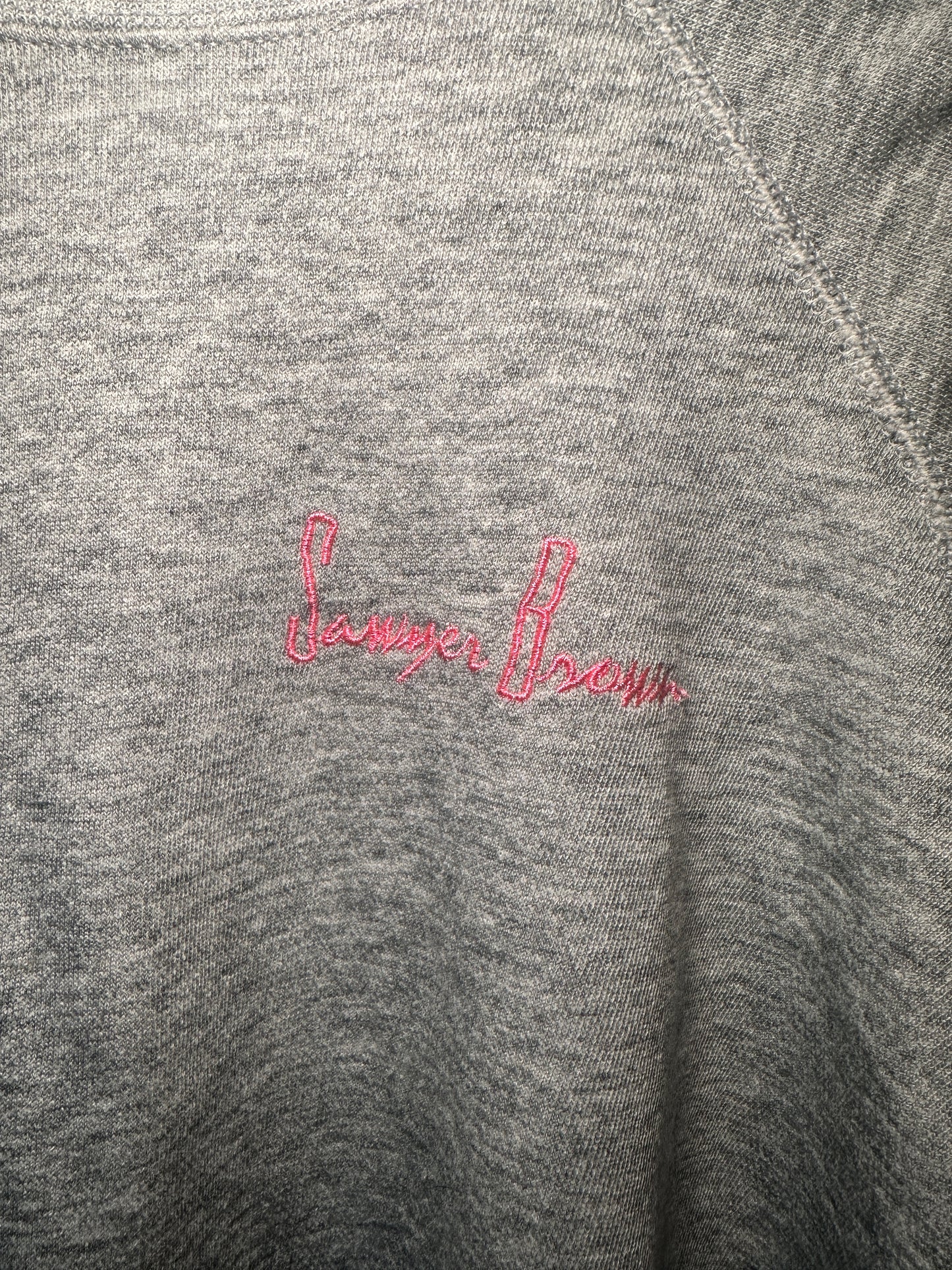 Sawyer Brown Vintage Embroidered Sweatshirt – Grey | Pink Script Logo
