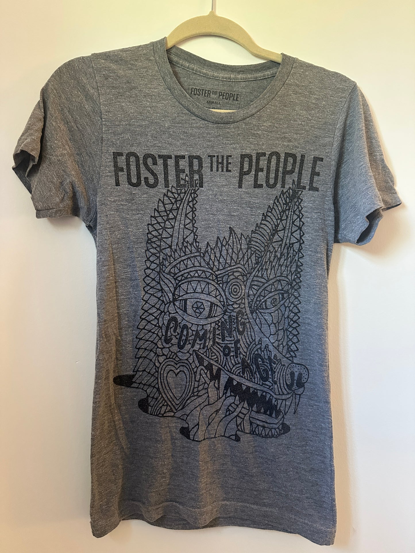 Foster the People “Coming of Age” Tour Tee – 2014 | Women’s XS Grey Indie Pop Shirt