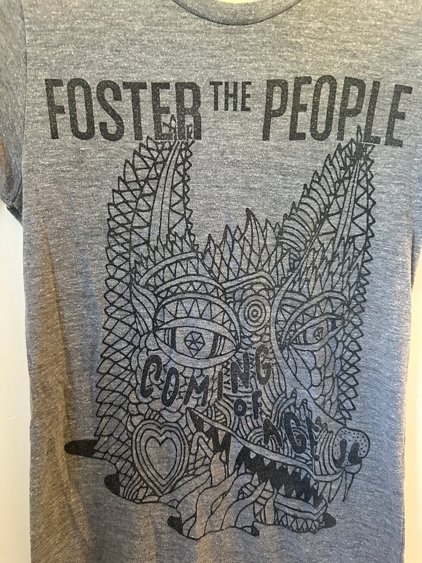 Foster the People “Coming of Age” Tour Tee – 2014 | Women’s XS Grey Indie Pop Shirt