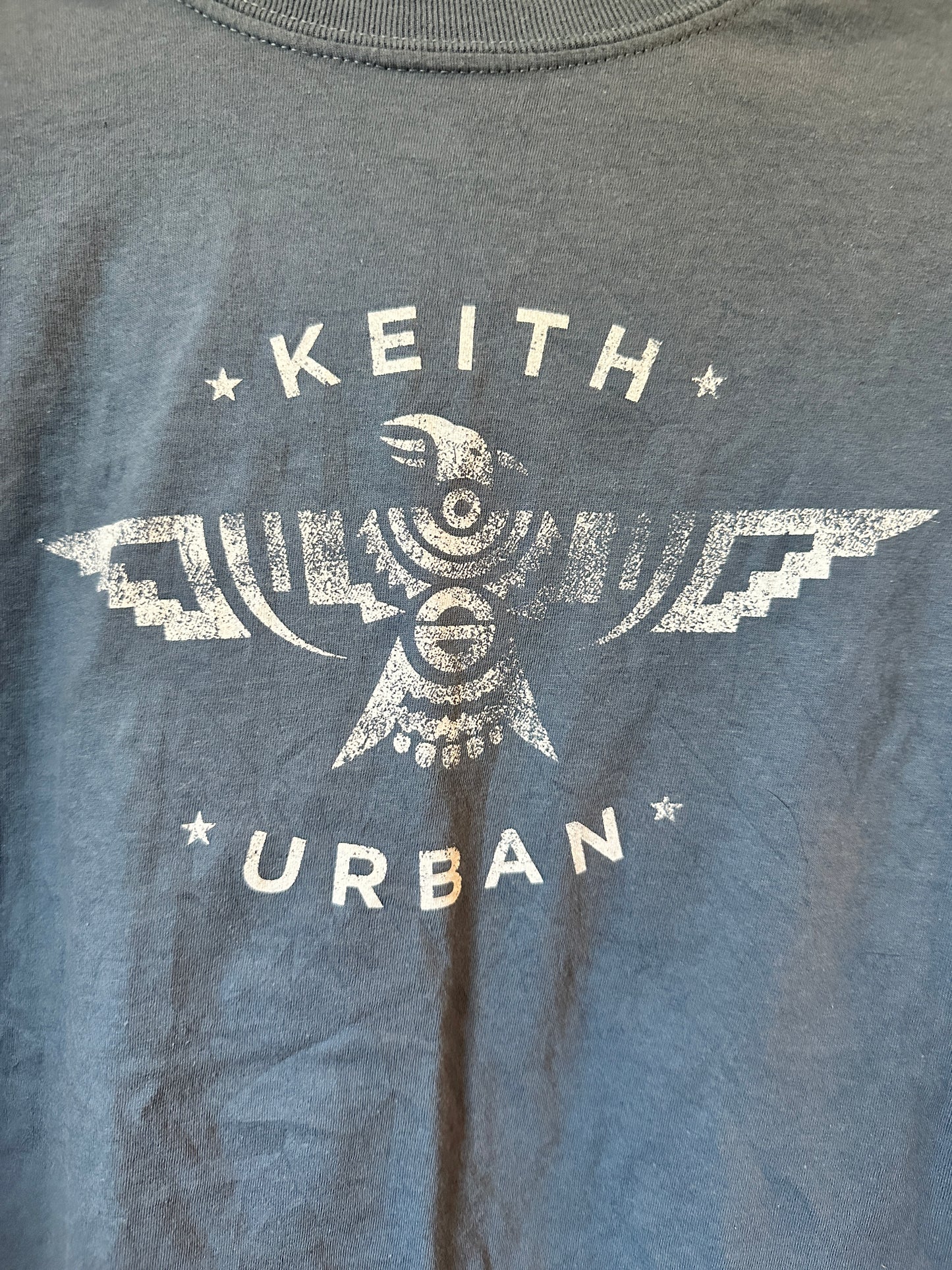 Keith Urban Blue Logo Tee – Medium | Soft Country Music T-Shirt