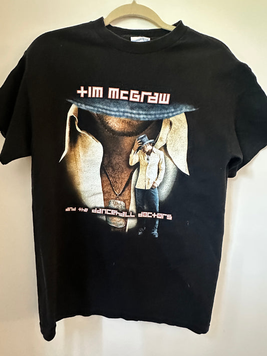 Tim McGraw & The Dancehall Doctors Vintage Tour T-Shirt — Black, Size Medium (Early 2000s)